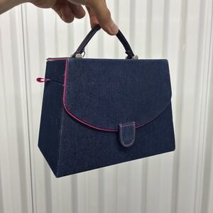 Victoria Secret Y2K Denim Jewelry Case 6" X 8" Cute Dainty